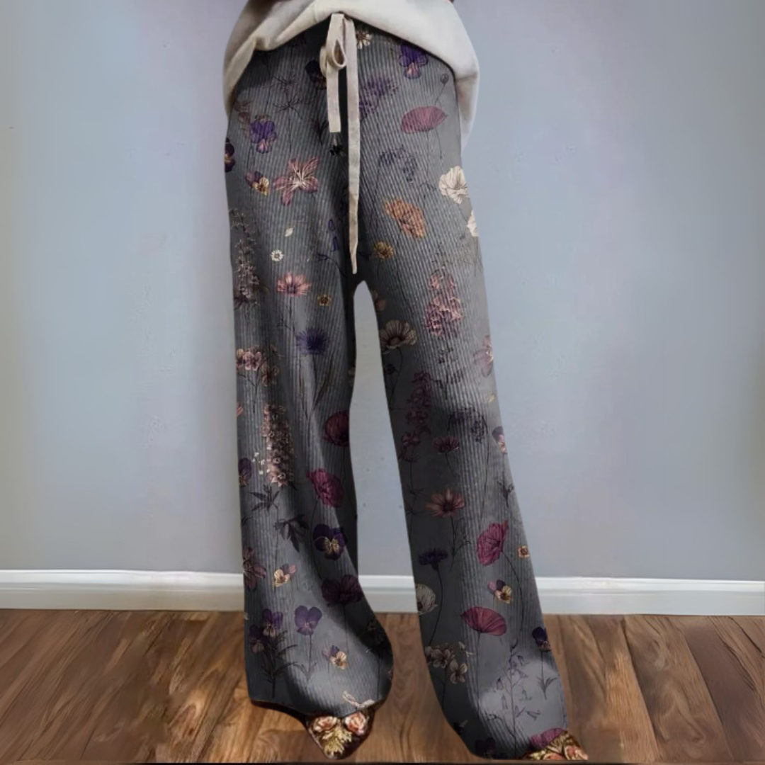 グレー レトロスタイル パンツ