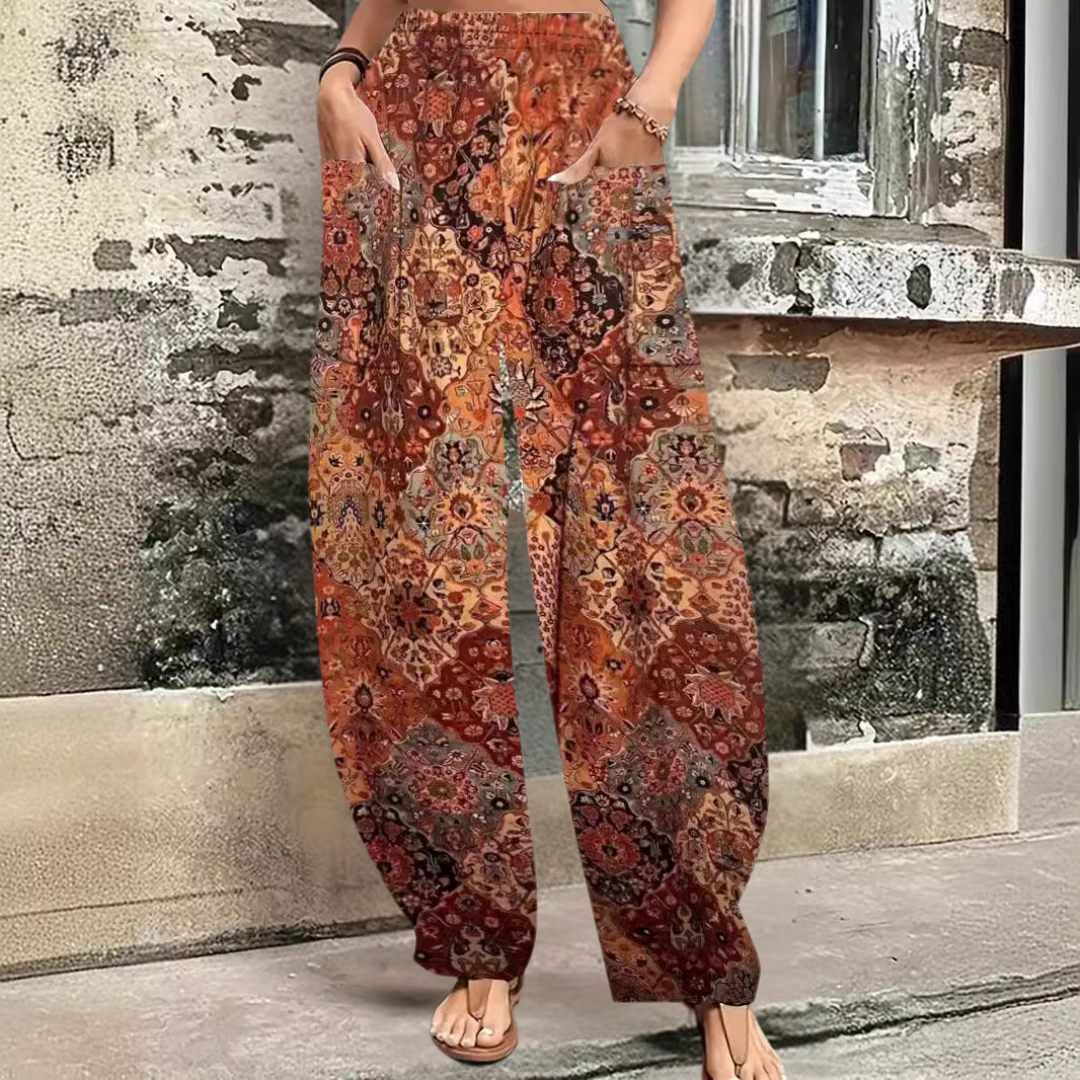 レトロスタイルの夏用パンツ