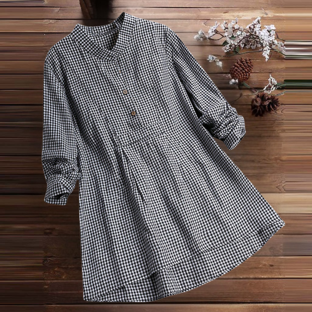 長袖襟付きブラウス