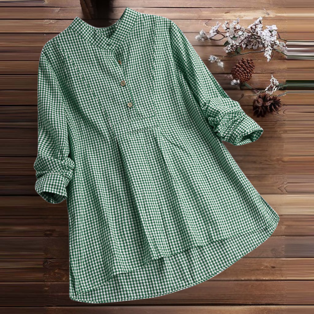 長袖襟付きブラウス