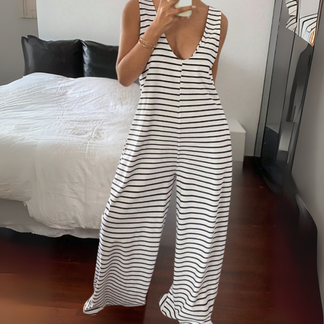 ワイドレッグノースリーブジャンプスーツ