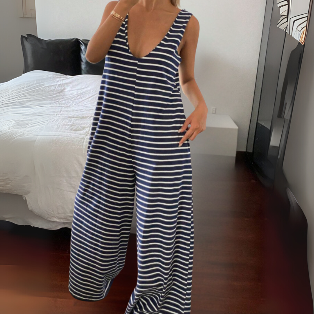 ワイドレッグノースリーブジャンプスーツ