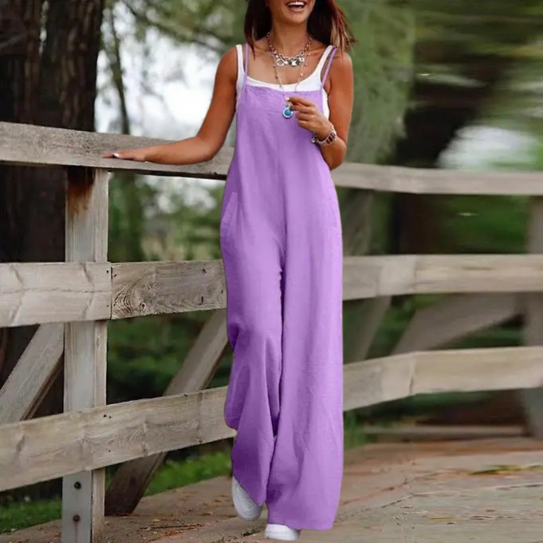 カジュアル サマー ワイドレッグ ジャンプスーツ