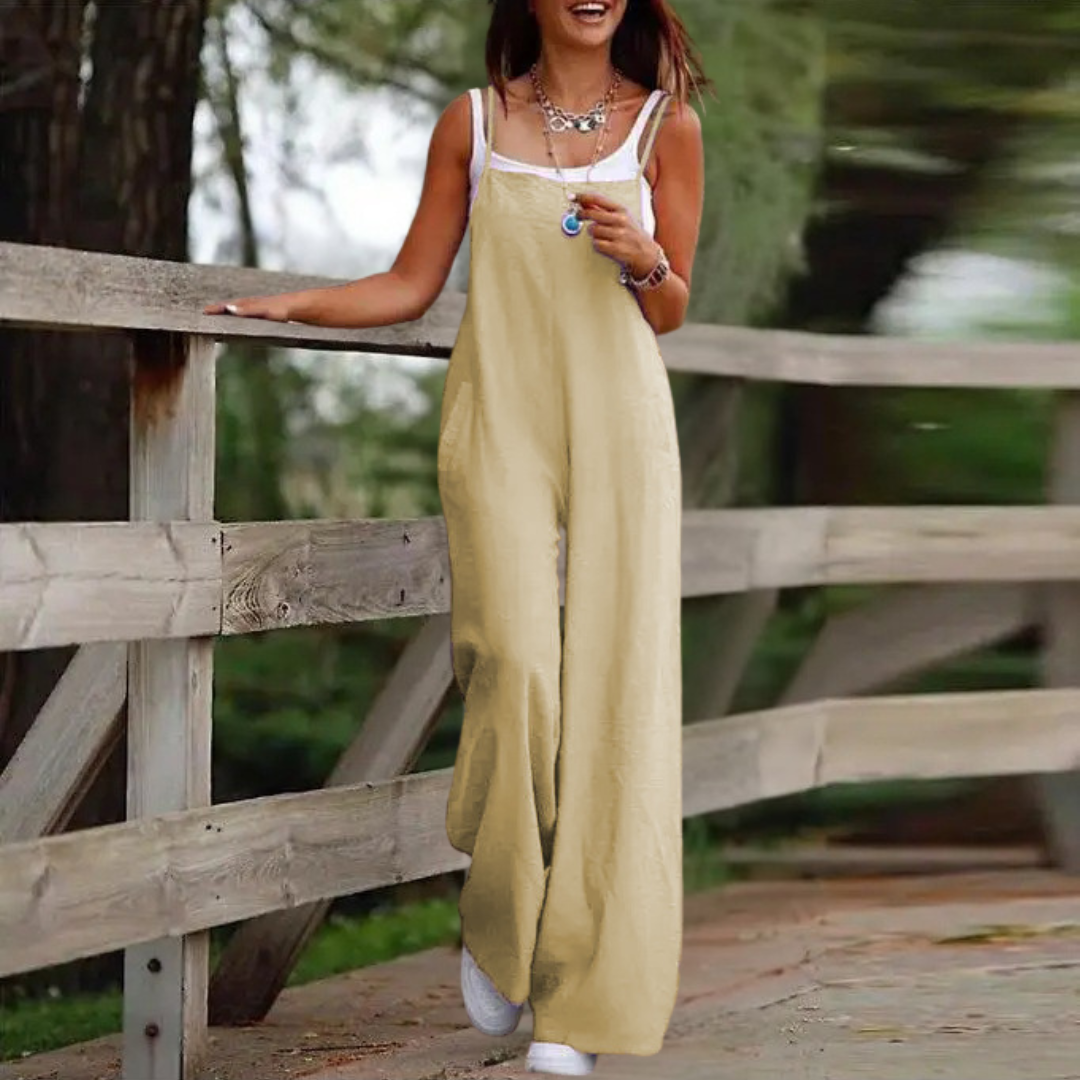 カジュアル サマー ワイドレッグ ジャンプスーツ