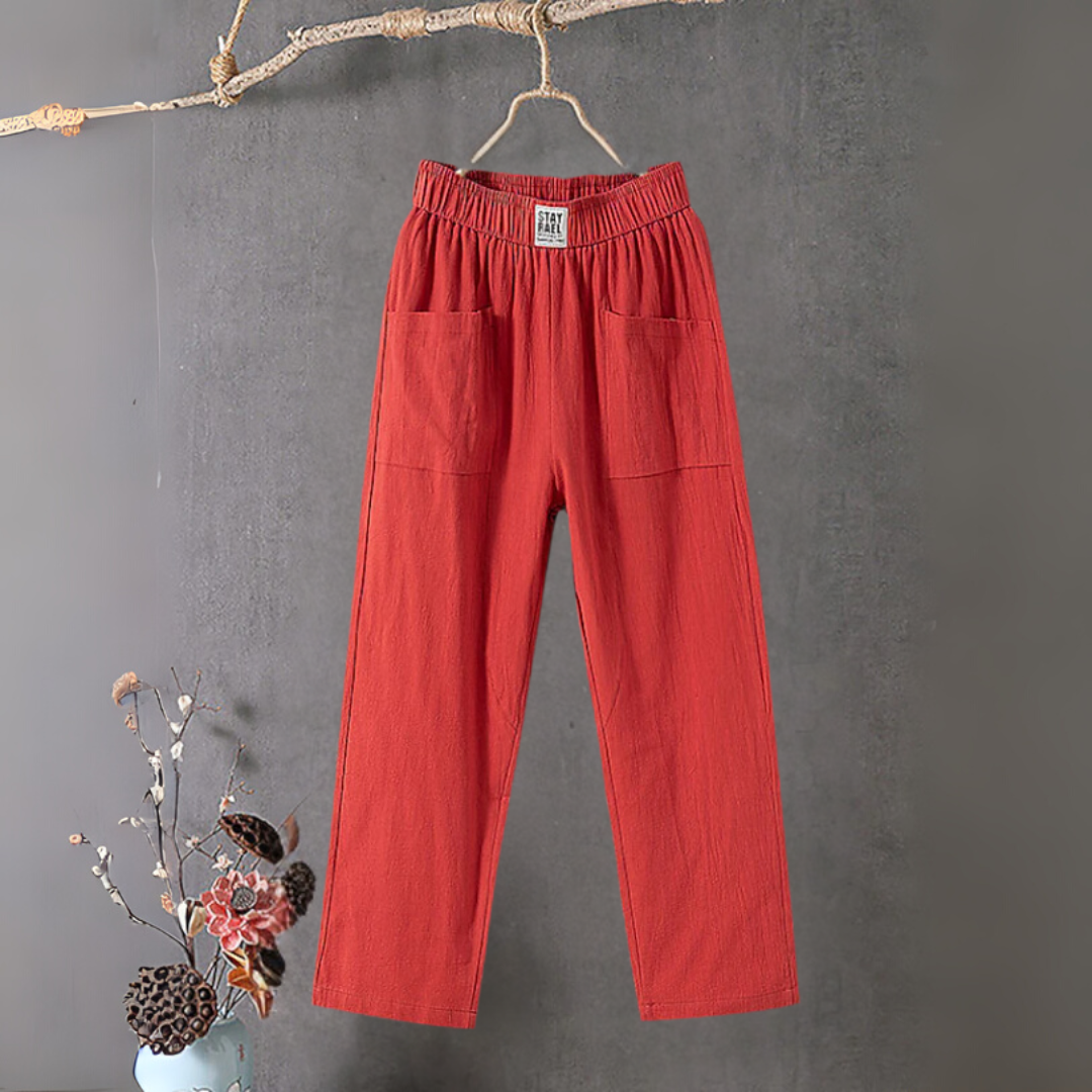 コットンリネン サマーパンツ