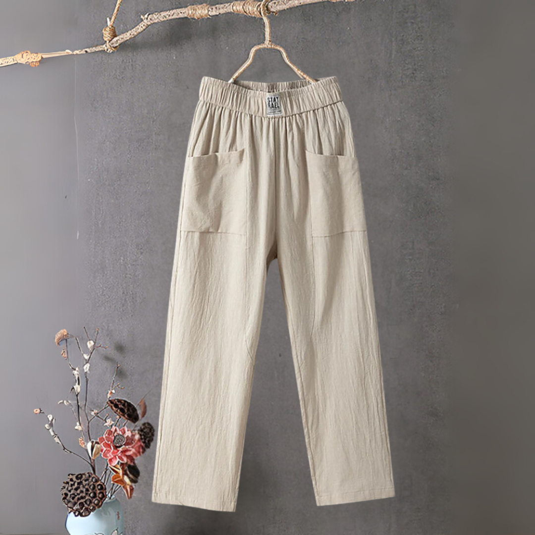 コットンリネン サマーパンツ
