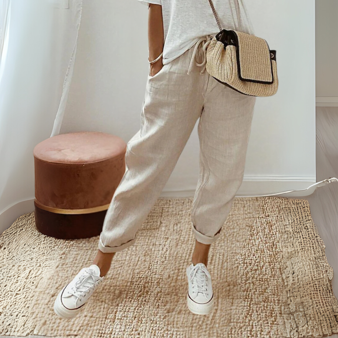 コットン バッギー レース サマー パンツ