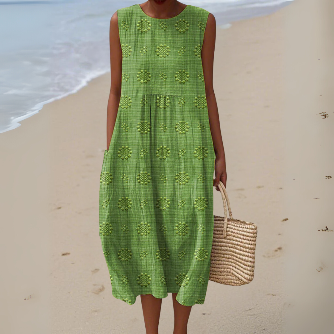 カジュアル サマー ポケット ドレス