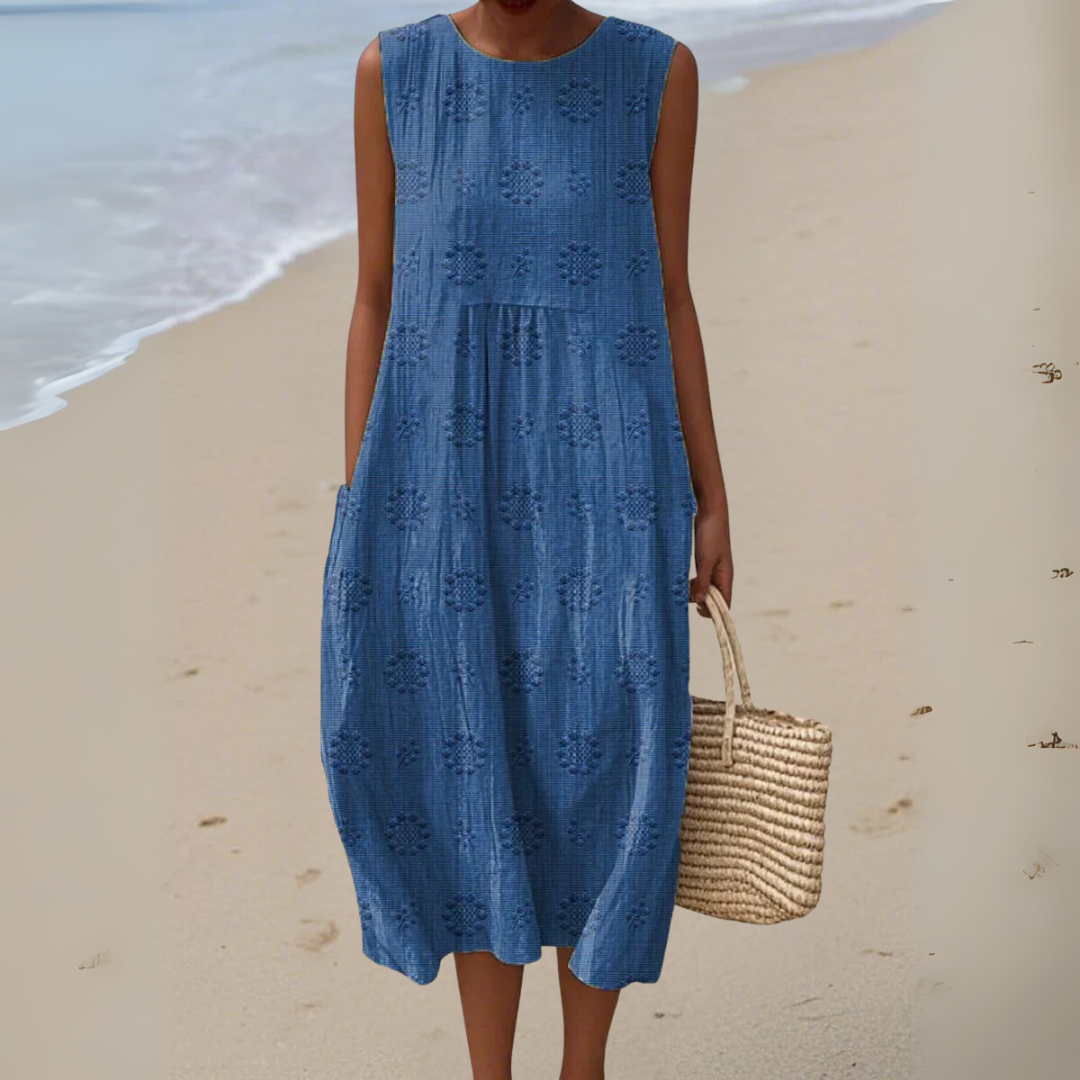 カジュアル サマー ポケット ドレス
