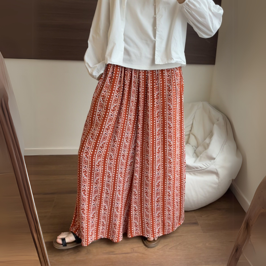 ボヘミアンワイドパンツ