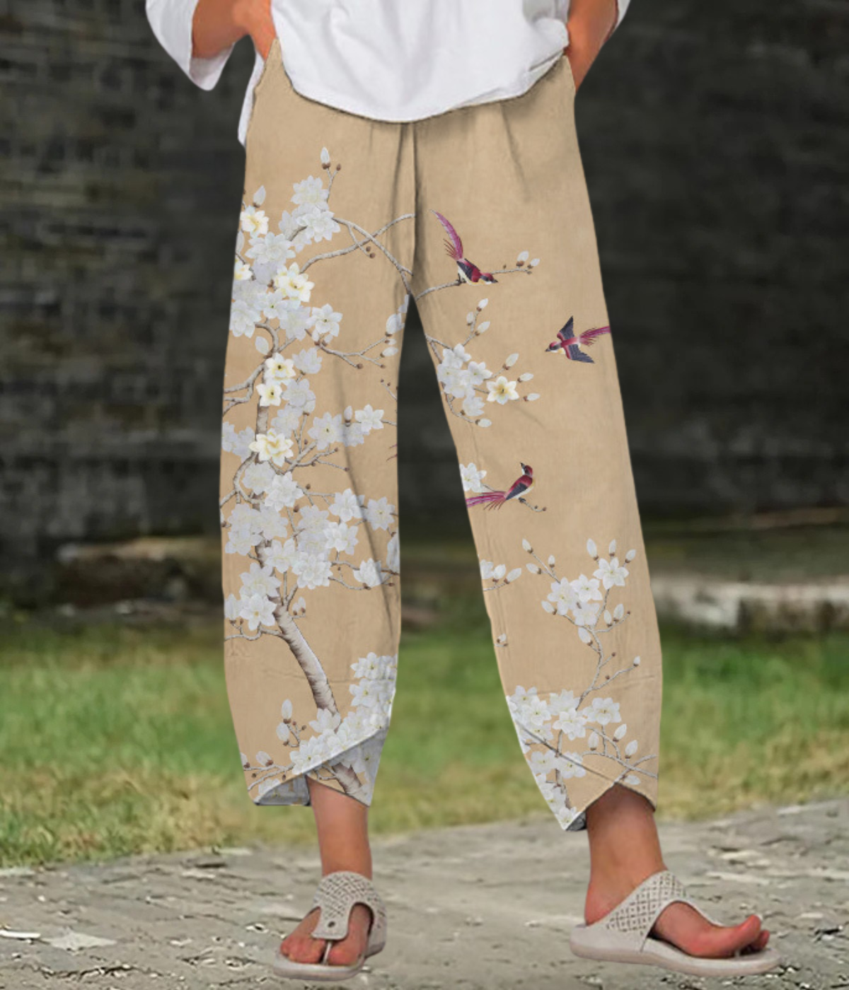 カーキ・ボホ・ブリーズ・パンツ