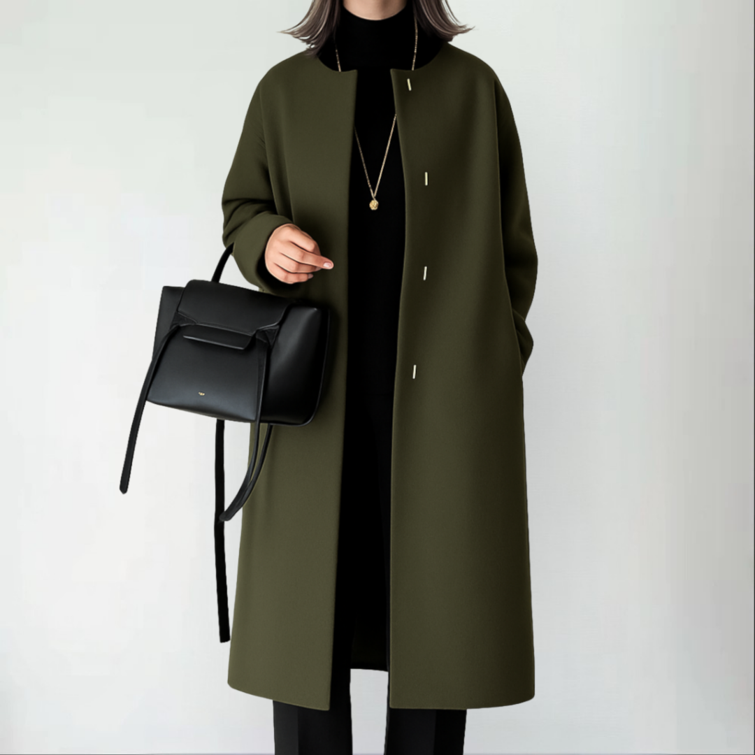 エレガントなレトロロングコート