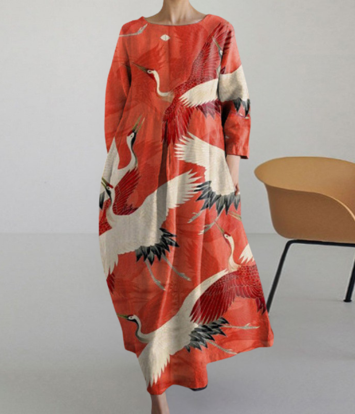 レッドバード・ラウンドネックドレス