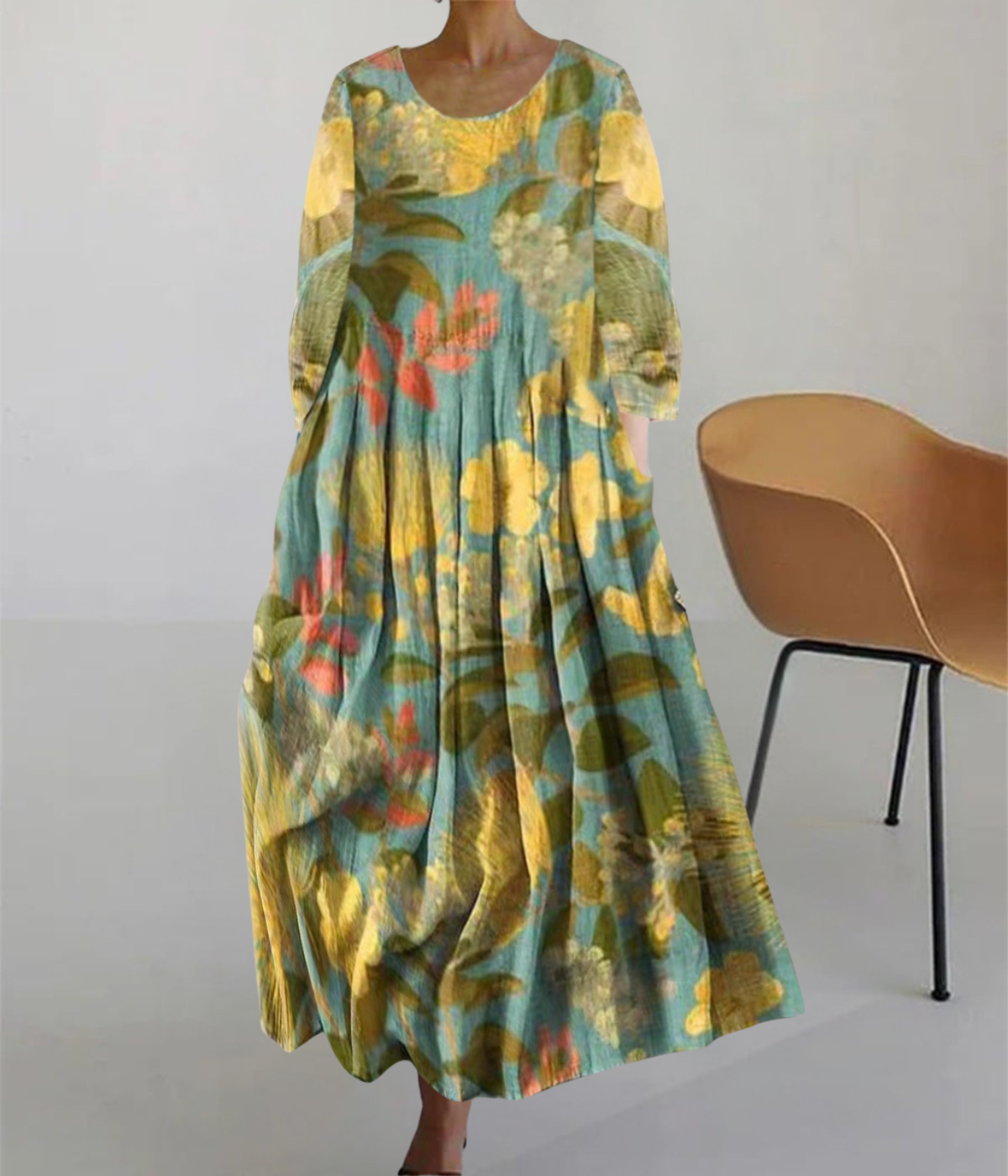 クラシックアートスタイル ミディドレス