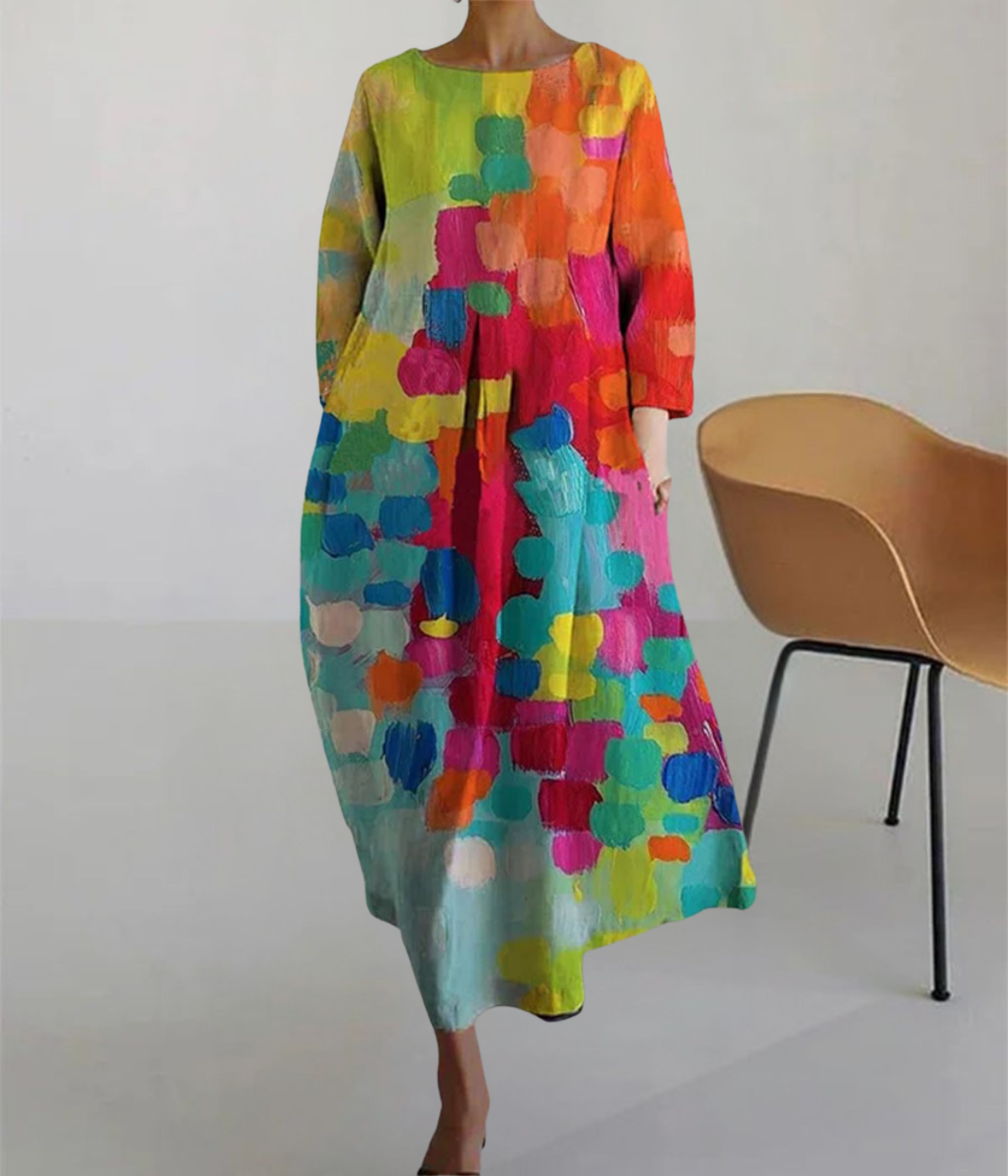 クラシックアートスタイル ミディドレス