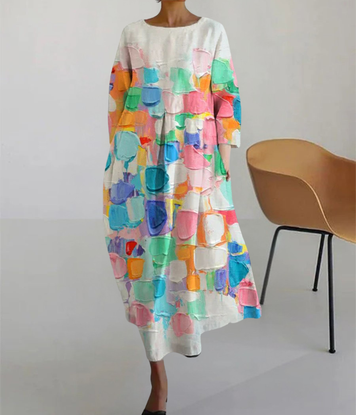 クラシックアートスタイル ミディドレス