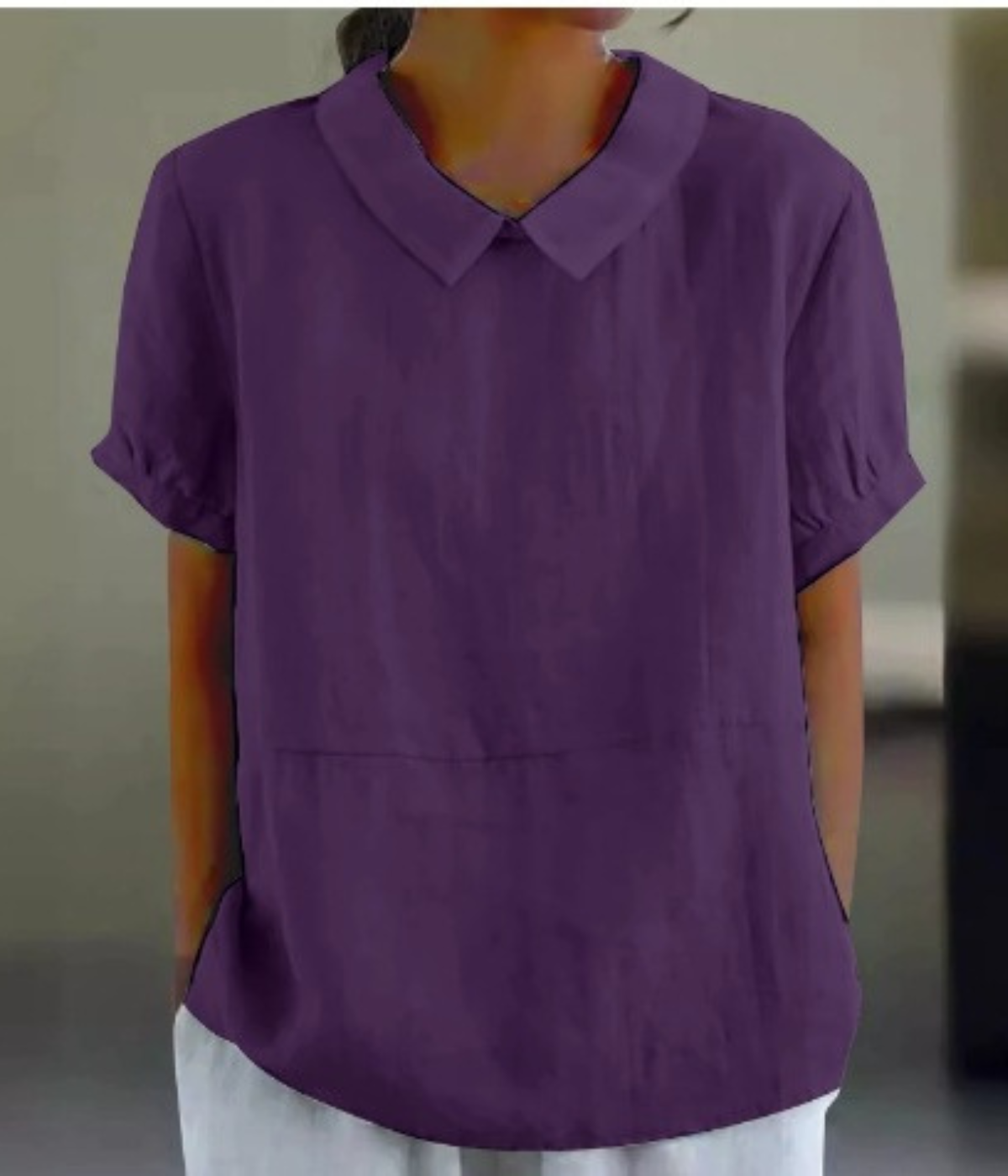 半袖プリントトップス