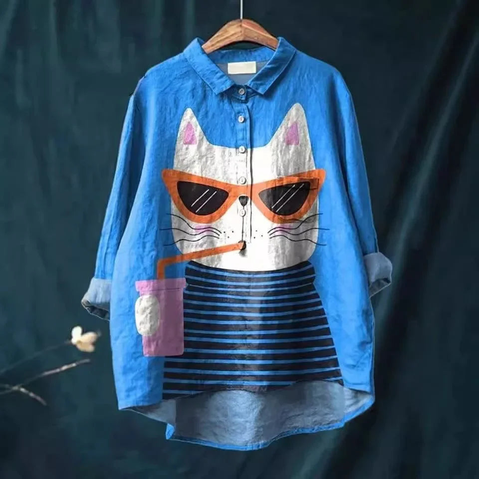 猫アートシャツ