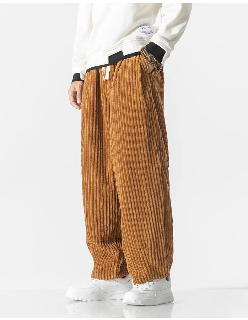 リラックスしたコーデュロイ スウェットパンツ