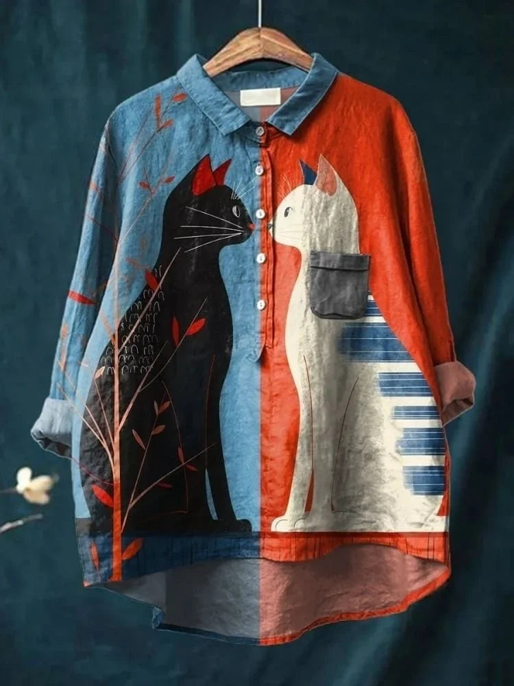 猫アートシャツ
