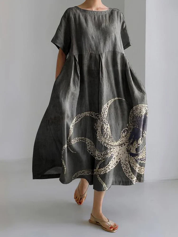 タコ柄のワイドドレス