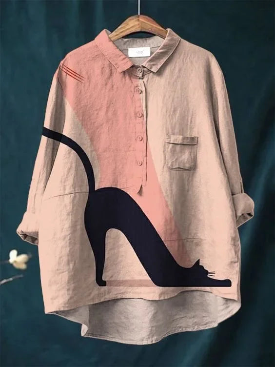 猫アートシャツ