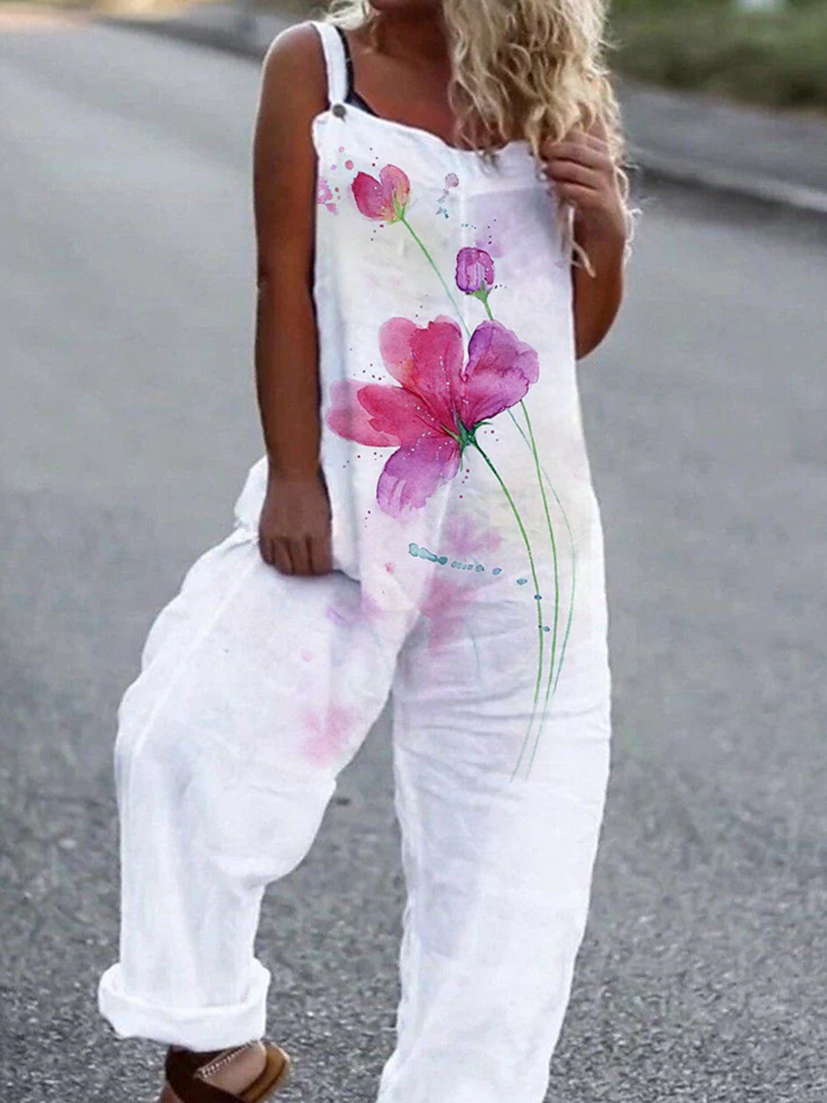 快適なワイドレッグジャンプスーツ