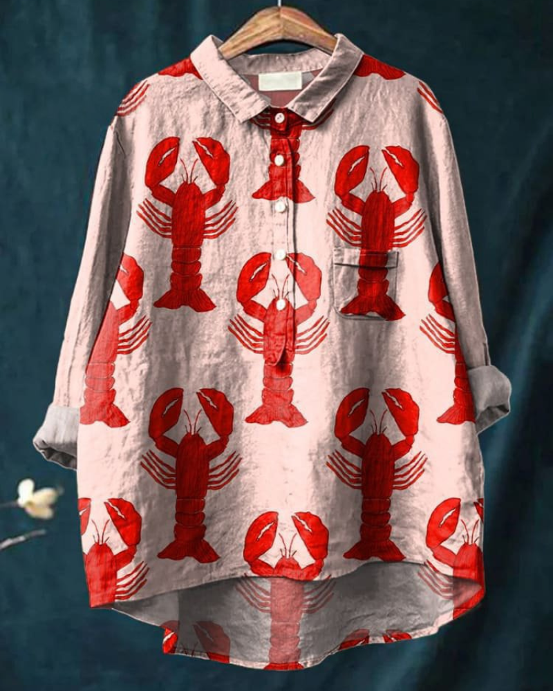 ロブスタープリントのブラウス