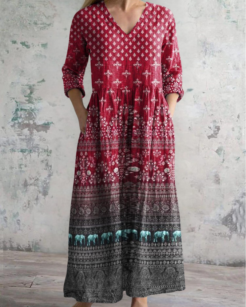 レッドエレファントロングスカート