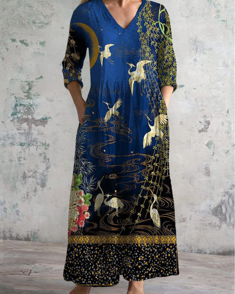 ジャパニーズナイトロングスカートドレス