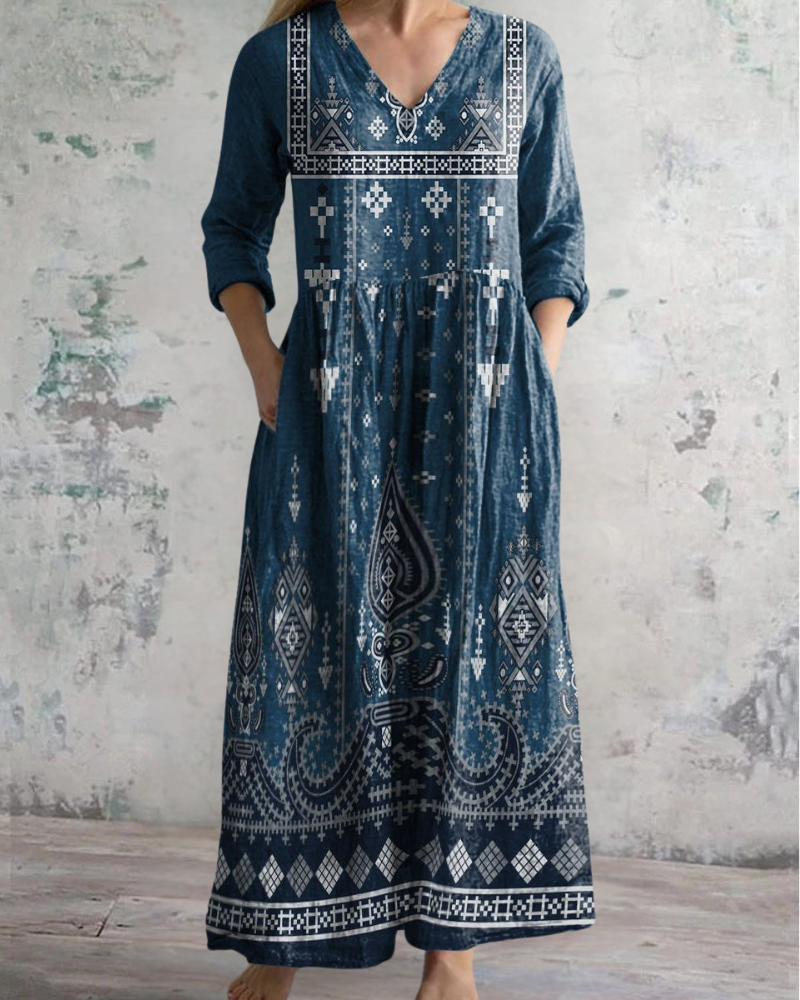 プリンテッドロングスカート ノマッズ