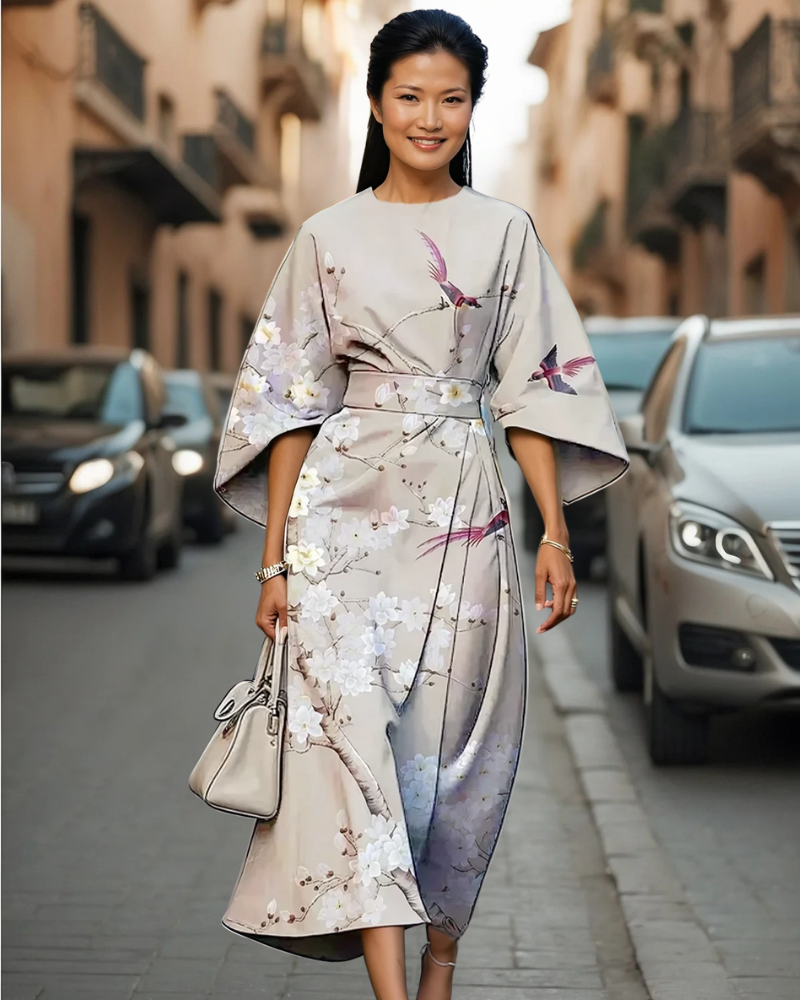 美しい春のマキシドレス