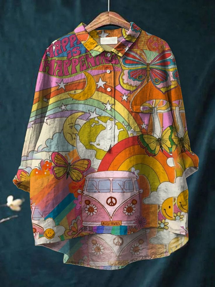 ピースヒッピーアートシャツ